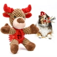 thumbnail image 3 of Juguete de peluche con forma de alce que suena para mascotas, juguete para masticar para perros navideños, juguete para masticar para perros navideños, juguete multifuncional para perros, 3 of 12