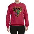 thumbnail image 2 of Wild Bobby, Keep It Wild Colorful Elephant Face Animal Lover Unisex Crewneck Graphic Sweatshirt, Vintage Heather Red, 2XL, 2 of 3