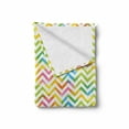thumbnail image 2 of Chevron Soft Flannel Fleece Throw Blanket, Colorful Geometric Chevron Design with Grunge Properties Modern Graphic, Cozy Plush for Indoor and Outdoor Use, 70" x 90", Multicolor, by Ambesonne, 2 of 6