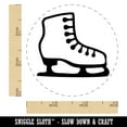 thumbnail image 2 of Ice Skating Figure Skates Self-Inking Rubber Stamp Ink Stamper - Fuchsia Ink - Small 3/4 Inch, 2 of 7