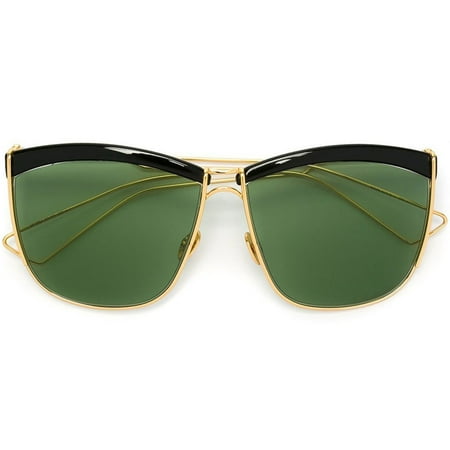 Dior So Electric Women's Sunglasses (Gold and Black/Green)