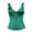 Green, variant on Women's Solid Vest – Bone Structured Corset With Front Lacing And Side Zippers For Shaping