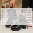 thumbnail image 3 of Ankle Boots for Women Matte Side Zip Round Toe Chunky High Heel Casual British Style Boots Black 9.5, 3 of 7