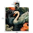 thumbnail image 2 of Swan Canvas Beach Blanket Picnic Mat - Waterproof and Sandproof Outdoor Camping Mat with Carry Bag - Large Size for Beach, Picnics, and Travel - Durable and Easy to Clean - 200x150cm, 2 of 6