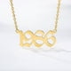 thumbnail image 3 of Collar de acero inoxidable con colgante de año de nacimiento 1985 para mujer y hombre, gargantilla con fecha y número, joyería conmemorativa, regalo, 3 of 4
