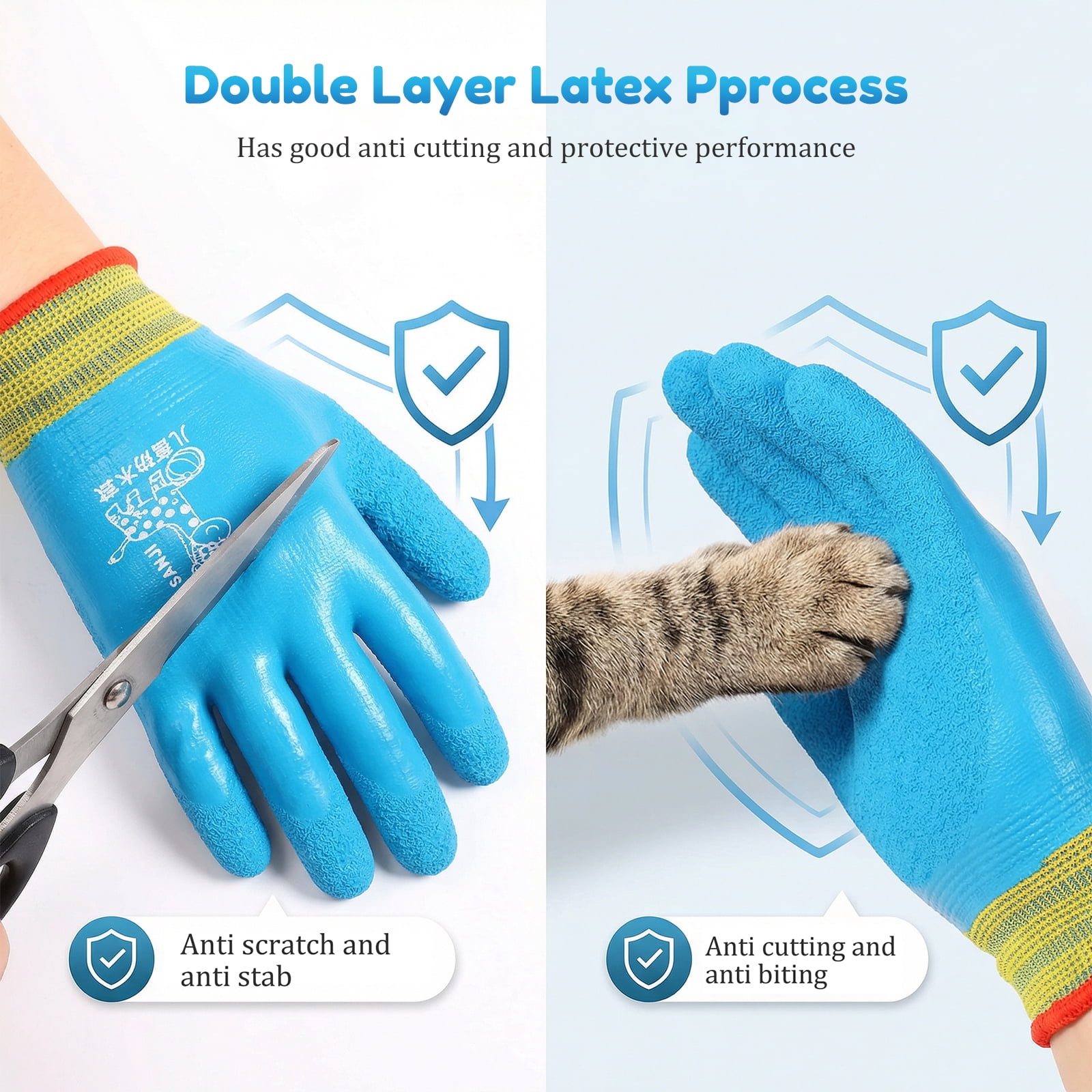 Xdziklosj 30 Pair Kid Cut Resistant Glove Kid Fishing Cutting Glove for Cooking Whittling Wood Carving and DIY (S or M)