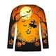 thumbnail image 4 of Ailaofu Ladies Long Sleeve Halloween and Christmas Decorative Basic V-Neck Casual Shirt Fashion Tops, 4 of 5