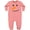 Mauve, variant on Snowman Face Baby Fleece Romper