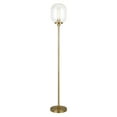 thumbnail image 3 of Evelyn&Zoe Agnolo 69" Tall Floor Lamp with Glass shade in Brass/Clear, 3 of 12