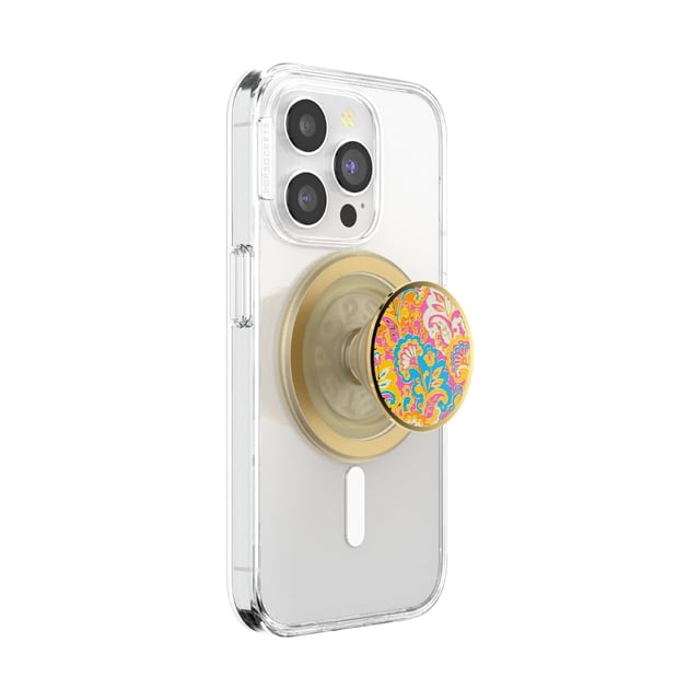 Phone Grip PopSockets para iPhone MagSafe con soporte, color dorado