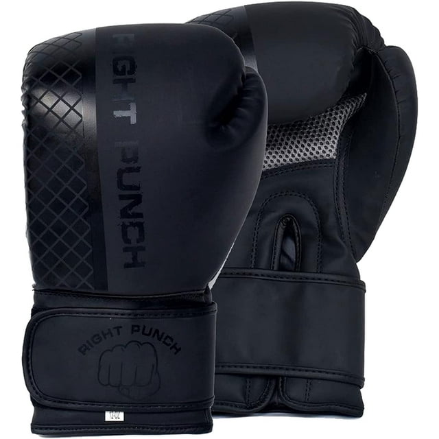 Right Punch Boxing Gloves Pro Style Fighting Training Gloves 2 colors 6 Sizes