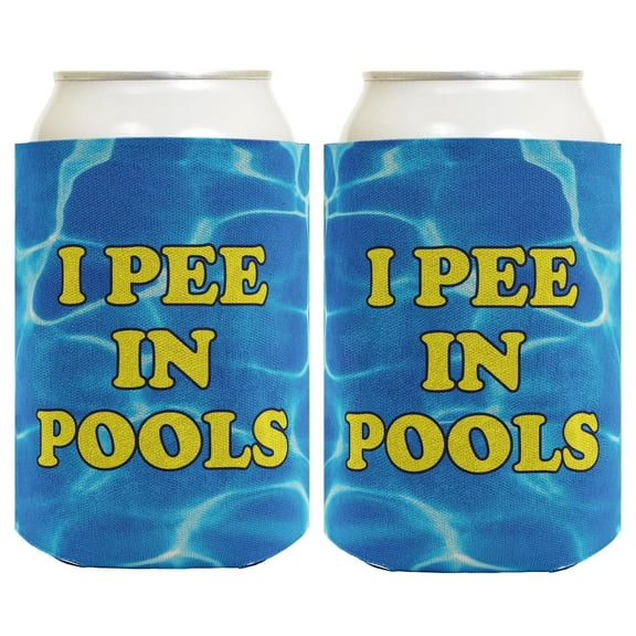 Funny Summer Party Coolie I Pee In Pools 2 Pack Can Coolies
