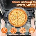 thumbnail image 7 of Pizza Pan for Oven with Non-stick Coated（2pcs）- Carbon Steel Pizza Pan, with Pizza Cutter Wheel and One Silicone Glove, 7 of 7