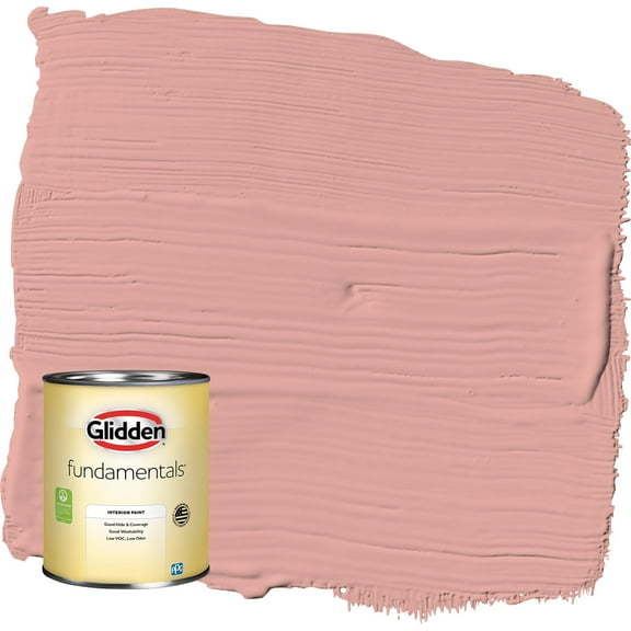 Glidden Fundamentals Coral Cove / Orange Semi-Gloss Interior Paint, 1 Quart