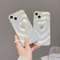 thumbnail image 3 of Funda para teléfono con relieve láser con purpurina y ondas de agua, adecuada para iPhone 14, funda protectora para iPhone 13, transparente con todo incluido, 3 of 6