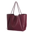thumbnail image 1 of Bolso HOXIS Oversize de piel sintética para mujer, color rojo oscuro, 1 of 6