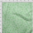 thumbnail image 4 of oneOone Cotton Jersey Green Fabric Asian Paisley Sewing Craft Projects Fabric Prints By Yard 58 Inch Wide, 4 of 5