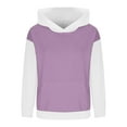 thumbnail image 3 of fatyb Hoodies for Boys Girls with Pockets Long Sleeve Casual Pullover Color Block Kids Hooded Sweatshirts, 3 of 7