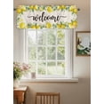 thumbnail image 2 of Lemon Farmhouse Curtain Valances for Windows, Summer Fruit Botanical Beige Burlap Kitchen Valance Window Treatment, Light Filtering Block Curtains for Bathroom/Bedroom/Living Room 42'' x 18'', 2 of 9