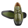 thumbnail image 2 of LIBERTYZENO Men Leather Formal Oxford Dress Shoes, Green, 10.5, 2 of 7