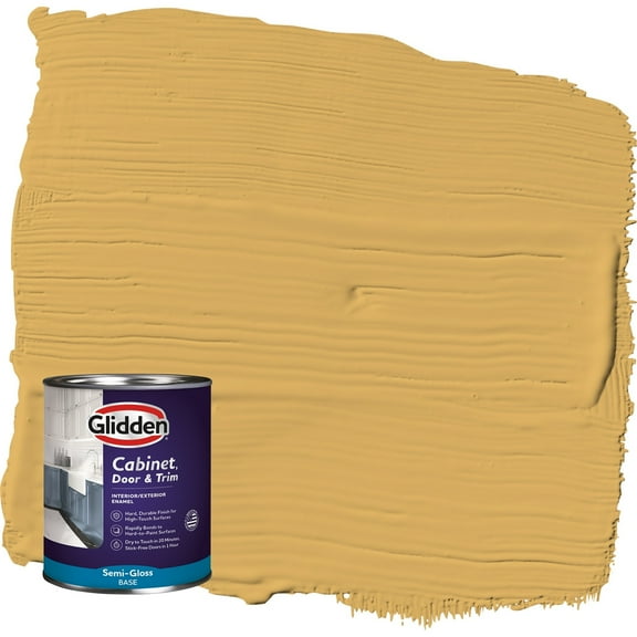Glidden Cabinet Door and Trim Semi Gloss Paint, Butterscotch Bliss, 1 Quart