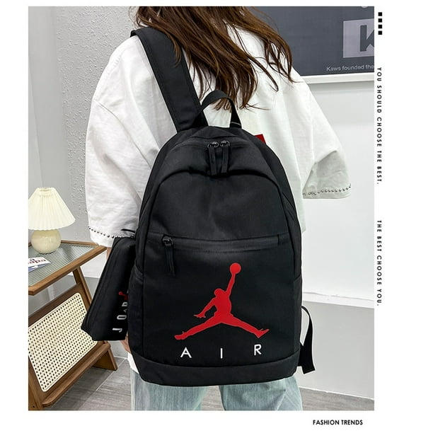 Mochila Air Jordan De Alta Calidad Para Estudiantes Escolar De Viaje De Moda Bolsa Deportiva Casual Walmart en linea
