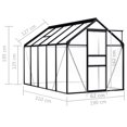 thumbnail image 5 of vidaXL Greenhouse Anthracite Aluminium 5.89 m², 5 of 5