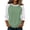 Mint Green #068, variant on Tops for Women 3/4 Sleeve Women's Color Block Tops Casual Dressy Crew Neck Shirts Blouses Trendy Fall Loose Fit Outfits,S