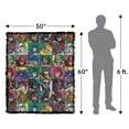 thumbnail image 2 of Transformers Blanket, 50'x60' Transformers Squares Woven Tapestry Cotton Blend Fringed Throw, 2 of 5