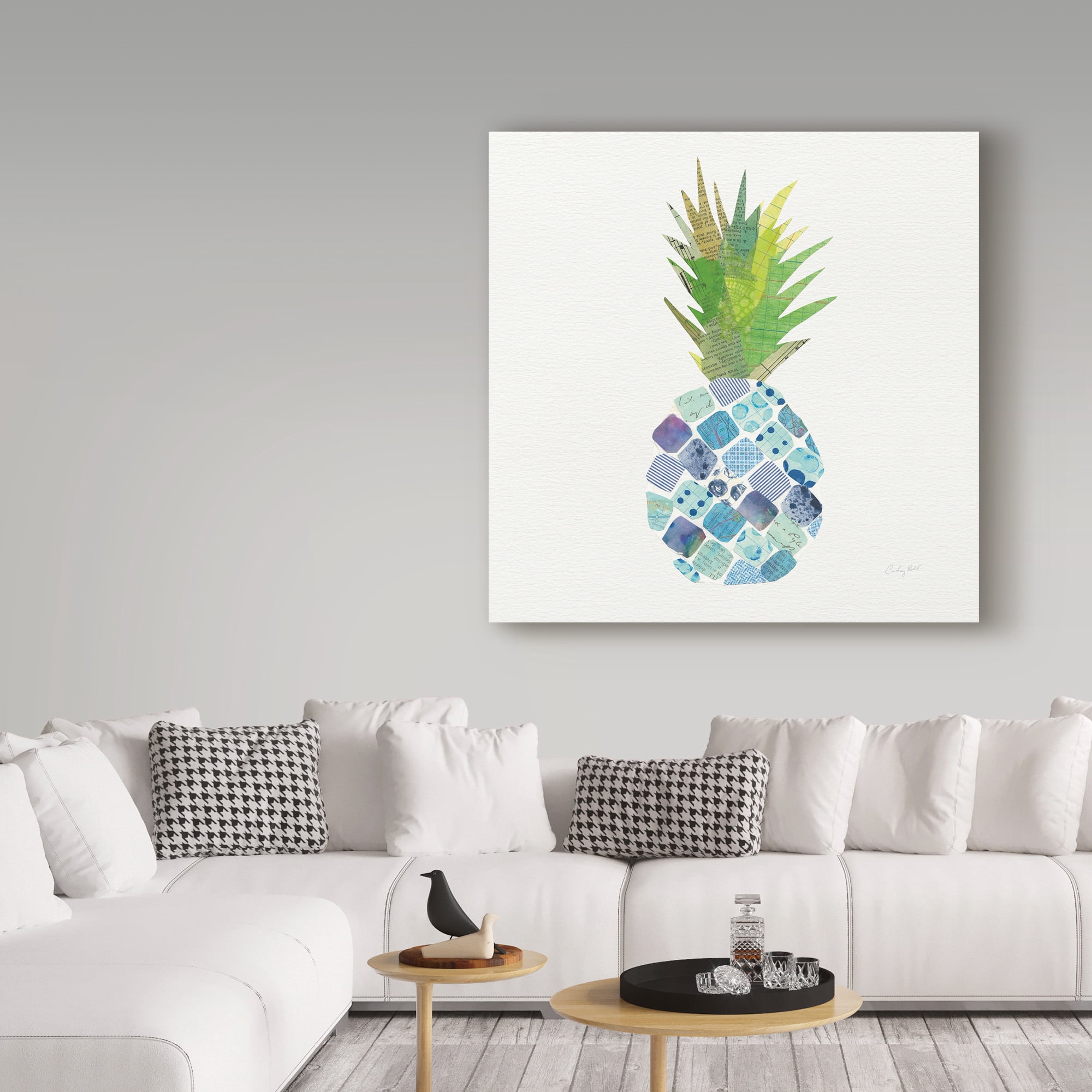 Trademark Fine Art 'Tropical Fun Pineapple II' Canvas Art by Courtney Prahl