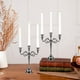 thumbnail image 5 of Candelabro de metal de 3 brazos Bienvenido, candelabro plateado elegante europeo, candelabro para mesa de comedor de boda, fiesta de Navidad, decoración del hogar, 5 of 6