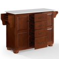 thumbnail image 4 of Crosley Eleanor White Granite Top Kitchen Island in Mahogany, 4 of 14