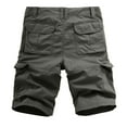 thumbnail image 3 of MIUOWANP Men's Casual Cotton Loose Fit Cargo Shorts with Multi Pocket Plus Size Solid Color Durable Straight Pant Size XXXL(12)Gray, 3 of 4