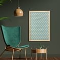 thumbnail image 2 of Geometric Wall Art with Frame, Monochrome Illustration Along Abstract Starry Ornaments Squares Shapes, Printed Fabric Poster for Bathroom Living Room, 23" x 35", Pale Teal and White, by Ambesonne, 2 of 2