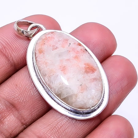 Golden Sunstone -Madagascar Designer Handmade 925 Sterling Silver Pendant 1.76", Orange Golden Sunstone Pendant P_8054_320_30