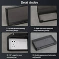 thumbnail image 4 of Bathroom Wall Switch Cover Reversible for Type 86 Double Socket Thin Waterproof Black, 4 of 9
