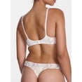 thumbnail image 3 of Joyspun Women's Silky Mesh Thong Panties, 3-Pack, Snake/Tan/Taupe Print, XXL, 3 of 5