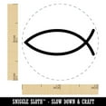 thumbnail image 2 of Ichthys Fish Christian Self-Inking Rubber Stamp Ink Stamper - Lime Green Ink - Mini 1/2 Inch, 2 of 7