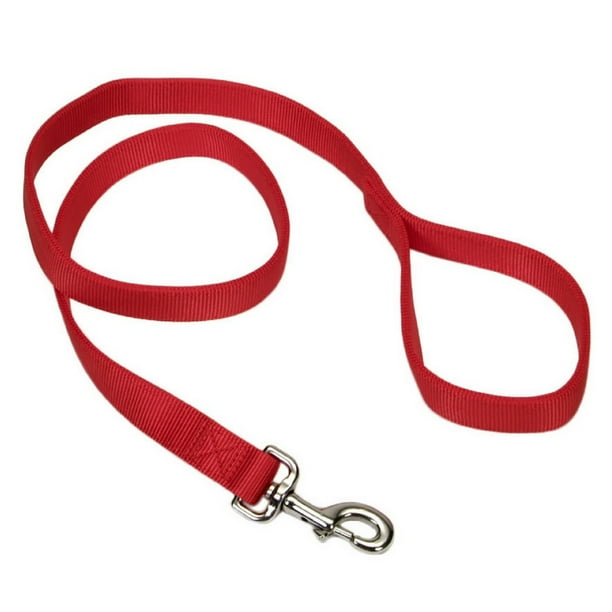 Correa para perros Coastal de nailon de doble capa, 2,5 cm x 1,2 m, color rojo