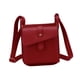 thumbnail image 3 of Bolso de hombro Yinane cuero PU liviano rojo 16 cm x 7 cm x 20,5 cm, 3 of 8