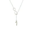 thumbnail image 2 of Delight Jewelry Two-tone 3-D Candy Cane Silver tone Elegant Infinity Lariat Necklace, 2 of 4