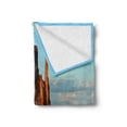 thumbnail image 2 of Canyon Soft Flannel Fleece Blanket, Panorama of Popular American Grand Canyon by Process of Long Erosion and Wind Theme, Cozy Plush for Indoor and Outdoor Use, 50" x 70", Blue Orange, by Ambesonne, 2 of 5