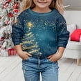 thumbnail image 2 of Zshosam Toddler Christmas Sweatshirts for Girls Kids Toddler Boy Girl Outfit Christmas Sweatshirt Long Sleeve Pullover Shirt Fall Clothes Size 6T 7T,(Blue 6-7 Years), 2 of 4