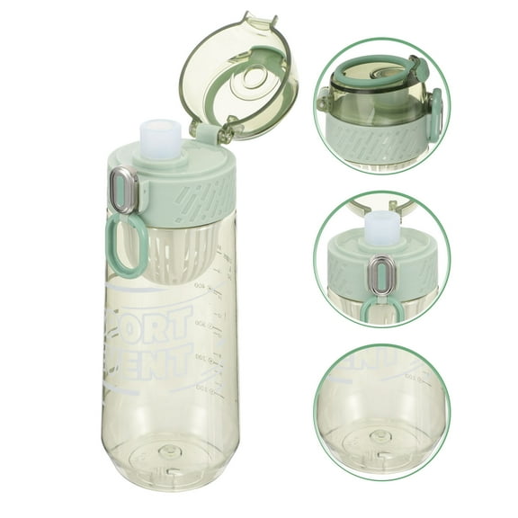 HOMEMAXS Spill Bottle Sports Cup Outdoor Water Bottle Travel 21.5x7.5cm Light Green