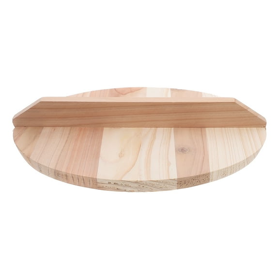 SEWCHICS Steam Retention Wok Lid Frying Pan Cover Wood Natural Wood Color 1Pack
