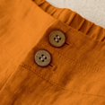 thumbnail image 3 of Tisuna Women'S Casual Pants Solid Color Elastic Waist Straight Leg Trousers Women Classic Fit Linen Pants Orange Size M, 3 of 3
