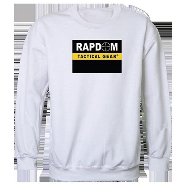 Rapid Dominance TS2-781-WHT-03 Rapdom Graphique Sweat-Shirt Col Rond&44; Blanc - Grand