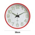 thumbnail image 2 of Reloj de pared con luz nocturna que brilla en la oscuridad para dormitorio, reloj de pared silencioso, funciona con pilas para decoración de sala de estar, 2 of 5