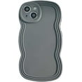 thumbnail image 7 of Compatible with iPhone Case,Matte Liquid Silicone Wave Water Ripple Frame Camera Lens Protection Soft Shockproof Cover Phone Case (Green,iPhone 15 Pro Max), 7 of 7