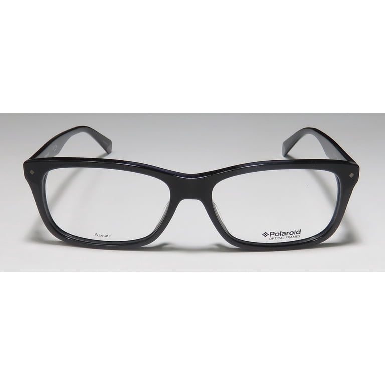 NEW POLAROID D317 MENS/WOMENS RECTANGULAR FULL-RIM BLACK  display picture 3